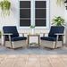 Rosecliff Heights Howton 360-Degree Oversized Resin Wicker Outdoor Swivel Rocker Patio Chairs Set Synthetic Wicker/All | Wayfair