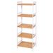 Latitude Run® Avae 55.9" H x 17.7" W x 12.4" D Shelving Unit Wood in Brown/White | 55.9 H x 17.7 W x 12.4 D in | Wayfair