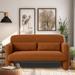 Ebern Designs Petruna 59.06" Upholstered Loveseat, Solid Wood in Pink | Wayfair 45D10AD7F7B64917997F745AB6E93C87