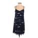 Aerie Casual Dress - Slip dress: Blue Tie-dye Dresses - Women's Size 2X-Small
