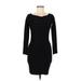 French Connection Casual Dress - Bodycon: Black Solid Dresses - Women's Size 8