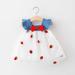 Baby Deals!Yanhaigong Denim Tutu Dress for Toddler Girl Toddler Girls Clearance Tutu Dress Toddler Casual Sleeveless Cute Bow Tutu Dresses Girls Spliced Denim Princess Sundress Strawberry Outfit