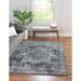 Unique Loom Magnet Medina Rug Rectangle 4 4 x 6 1 Steel Gray Transitional Medallion Living Room Bed Room Dining Room