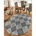Unique Loom Soufriere Serenity Shag Rug Oval 5 3 x 8 0 Gray Comfort Geometric Dining Room Bed Room Kids Room