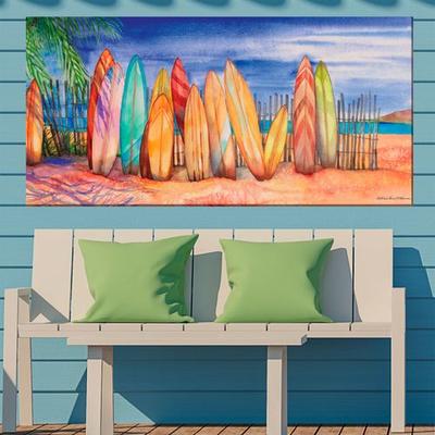 Surfs Up Canvas Wall Art Multi Cool , Multi Cool