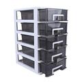 Homoyoyo Storage Locker Desktop Storage Drawers Desk Drawer Box Stackable Drawer Unit Drawer Storage Shelf 5- Tier Drawer Organizer Unit for Office Bedroom Stackable Shoe Drawers