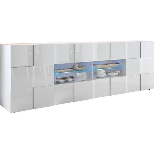 „Sideboard LC „“Dama““ Sideboards weiß (weiß hochglanz lack) Sideboards Breite 241 cm“