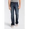 Bootcut-Jeans LEVI'S "527 SLIM BOOT CUT", Herren, Gr. 34, Länge 34, blau (comin round the moun), Denim/Jeans, Obermaterial: 99% Baumwolle, 1% Elasthan, casual, slim fit, Jeans, in cleaner Waschung