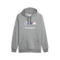 Kapuzenpullover PUMA "BMW M Motorsport Fleece Hoodie Erwachsene" Gr. S, grau (medium gray heather) Herren Pullover Kapuzenpullover