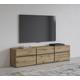 Lowboard INOSIGN "Cross" Sideboards Gr. B/H/T: 180 cm x 48,2 cm x 40 cm, wotan eiche/wotan eiche-schwarz, 3, braun (wotan eiche, wotan eiche) Lowboards