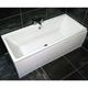 Suzie Slim 1700mm x 750mm Square Style Thin Rim Double Ended Bath, extra reinforced bath-with front and end panel