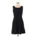 AGB Casual Dress - A-Line: Black Solid Dresses - Women's Size 10