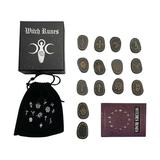 Toys Witch Rune Wiccan Occult Divination Set Witch Rune Suit Altar Home Decoration Other Brown