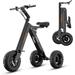 Folding Electric Tricycle Scooter Mini Electric Three Wheel Scooter for Adults 18 Miles Range Electric Bike with 3 Gears Speed Electric Scooter Adult with Seat for Commuting Travel