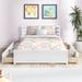 Full Size Pine Wood Platform Bed Frame with Headboard, 4 Drawers, and Extra Storage