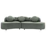 103.9" Modern Living Room Sofa Lamb Velvet Upholstered Couch Furniture for Home or Office