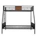 Twin-over-full bunk bed modern style steel frame bunk bed with safety rail