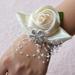 NUZYZ Bridesmaid Sisters Wrist Corsage Flowers Ribbon Rhinestone Wedding Supplies
