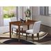 East West Furniture Dining Table Set- a Kitchen Table and Parson Chairs, Antique Walnut(Pieces Options)