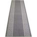 Custom Size Runner Rug Berber Chain Border Grey Design Rug Runner 26 Inch Wide and Your Choice of Your Length By Feet Proudly Customize In USA Facility (Grey With White Border 48 ft x 26 in)