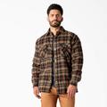 Dickies Men's Water Repellent Fleece-Lined Flannel Shirt Jacket - Moss/black Plaid Size S (TJ210)