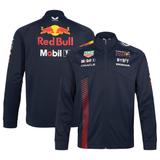 Unisex Castore Navy Red Bull Racing 2023 Team Softshell Raglan Full-Zip Jacket