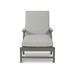 Corrigan Studio® Vrai 78 Inch Adjustable Outdoor Chaise Lounge Frame, Cushioned Seat Plastic in Gray | 24.38 H x 78 W x 32.75 D in | Wayfair