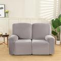 Mercer41 Velvet Stretch Box Cushion Recliner Slipcover Velvet in Gray | 46 H x 60 W x 35 D in | Wayfair 1C983CCA9019400DB2AD0518B2C99275