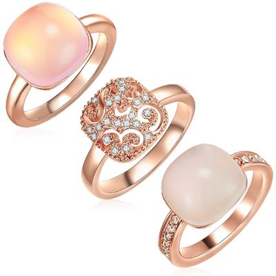Lulu & Jane Schmuckset Metall-Legierung verziert mit Kristallen von Swarovski® in Roségold 54 Damen