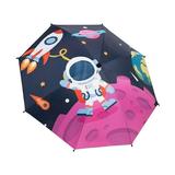 Baby Parasol Baby Pram Umbrella with Clamp Waterproof Umbrella Sun Protection Baby Parasol for Park Walking Traveling Bike Trolley astronaut