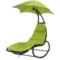 Chair Stand Outdoor Patio Furniture Outdoor Swings Patio Lounge Chair Outdoor Hanging Chair Outdoor Lounger Free Standing Hammock Yard Chair (Rocker 2.0 Green)