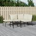 Anself 5 Piece Patio Set with Sand Cushions Steel