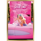 Mattel Barbie: The Movie - Barbie Car Wall Poster 14.725 x 22.375 Framed