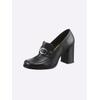 Pumps HEINE, Damen, Gr. 38, schwarz, Leder, Glattleder, feminin, Schuhe