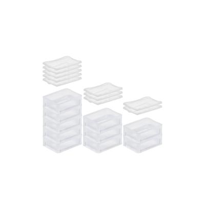 PROREGAL MegaDeal 10x Transparenter Eurobehälter BasicLine mit geschlossenem Griff und Klickdeckel | HxBxT 7x15x20cm | 1,3 Liter | Eurobox Image