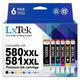 LxTek Kompatibel Tintenpatrone als Ersatz für Canon PGI-580 XXL CLI-581 XXL für Pixma TS8150 TS8151 TS8152 TS8250 TS8251 TS8252 TS9150 (Foto Schwarz, Schwarz, Cyan, Magenta, Gelb, Foto Blau, 6er-Pack)