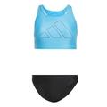 adidas Women's Big Bars Bikini Badeanzug, Blue Burst/Black, 48