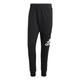 adidas Men's Essentials French Terry Tapered Cuff Logo Pants Hose, Black/White, XL Tall 3 inch