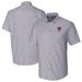 Men's Cutter & Buck Charcoal Texas A&M Aggies Alumni Logo Stretch Oxford Short Sleeve Button-Down Shirt