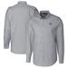 Men's Cutter & Buck Charcoal North Carolina Tar Heels Alumni Logo Stretch Oxford Long Sleeve Button-Down Shirt