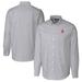 Men's Cutter & Buck Charcoal NC State Wolfpack Alumni Logo Stretch Oxford Stripe Long Sleeve Button-Down Shirt