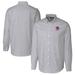 Men's Cutter & Buck Charcoal Texas A&M Aggies Alumni Logo Stretch Oxford Stripe Long Sleeve Button-Down Shirt