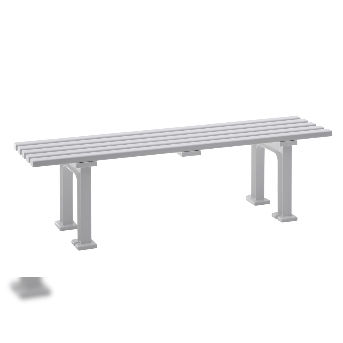 Blome Gartenbank Mono l, 3-Sitzer, 2 Standfüßen, Weiß, von PROREGAL Image