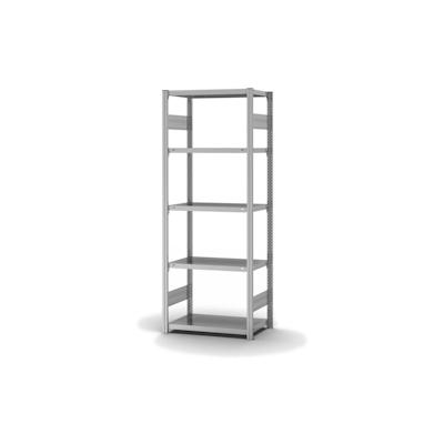 PROREGAL Fachbodenregal Stecksystem | Grundregal | HxBxT 200x75x40cm | 5 Ebenen | Fachlast 145 kg | Beidseitig nutzbar | Verzinkt Image
