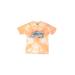 Talha USA Short Sleeve T-Shirt: Orange Color Block Tops - Kids Boy's Size Small