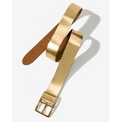 Boston Proper - Gold Yellow - Modern Classic Leather Belt - Small