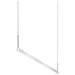 Thin-Line 48" Wide Bright Satin Aluminum Two-Sided 2700K LED Pendant