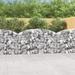 vidaXL Arched Gabion Basket 39.4"x11.8"x15.7"/23.6" Galvanized Iron