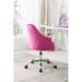 Desk Modern velvet office computer height adjustable mid-back work chair with silver feet