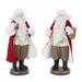 The Holiday Aisle® Flocked Santa Figurine w/ Toy Accents Set of 2 Resin | 9 H x 3.25 W x 5 D in | Wayfair ABE176003E60409F9C8DF05C2744594D